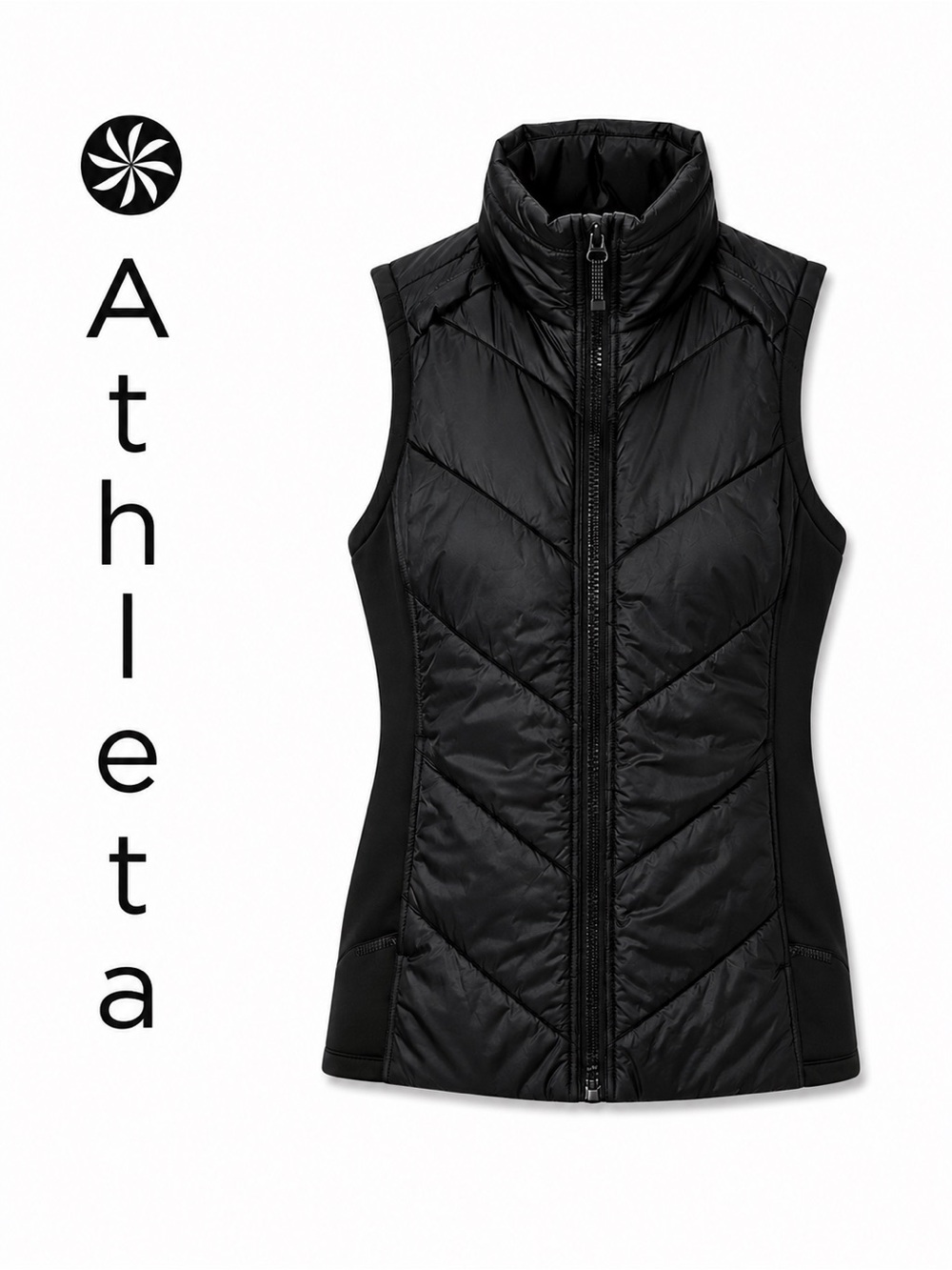 Athleta Rock Ridge PrimaLoft Quilted Insulated Puffer Vest Black Small